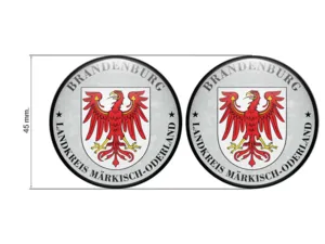 TÜV Plakette Landkreis Märkisch-Oderland Nummernschild plakette